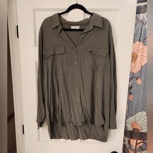 Army Green Long Sleeve Shirt